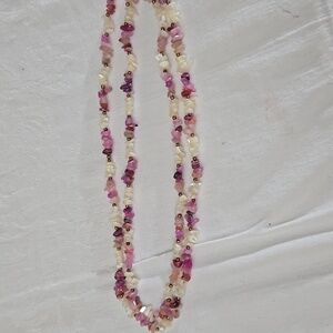 Amethyst/Mother of Pearl necklace excellent condition